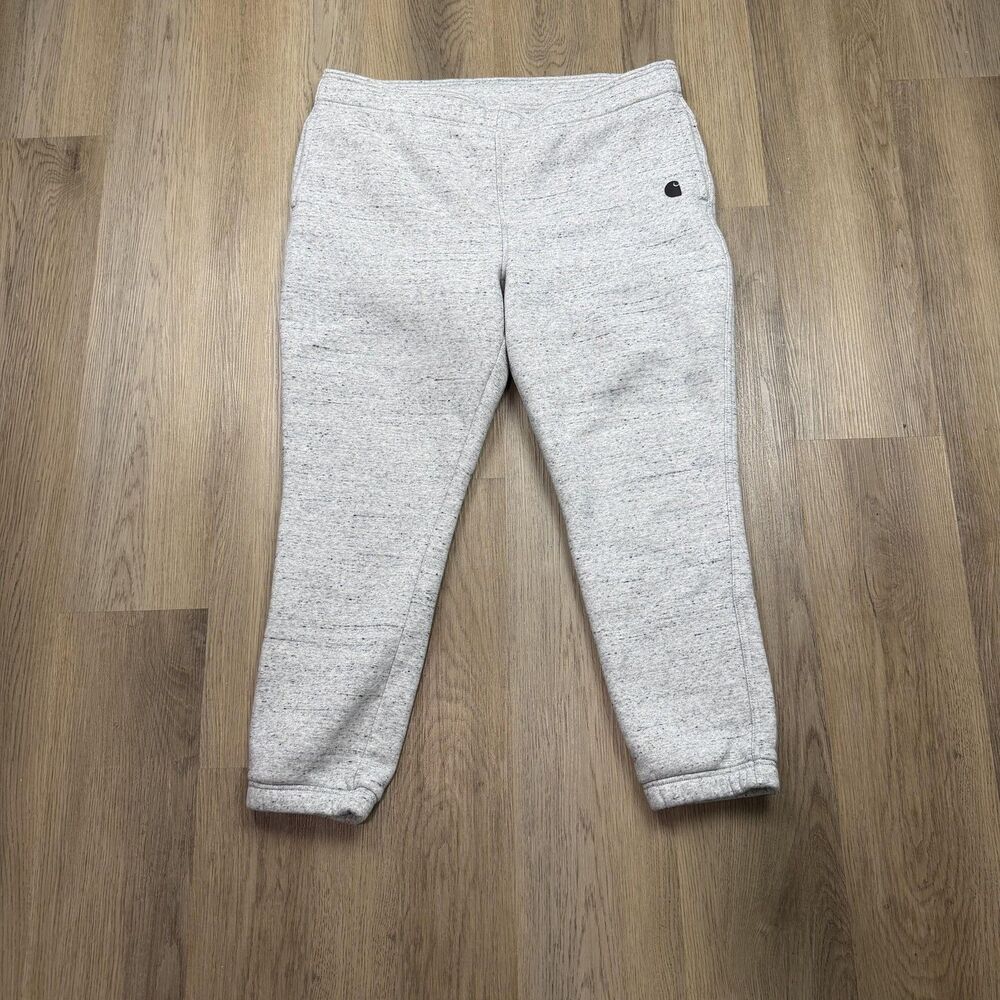 Carhartt Pants Mens XL Gray Fleece Relaxed Fit Jogger Sweatpants Winter BN5510-W